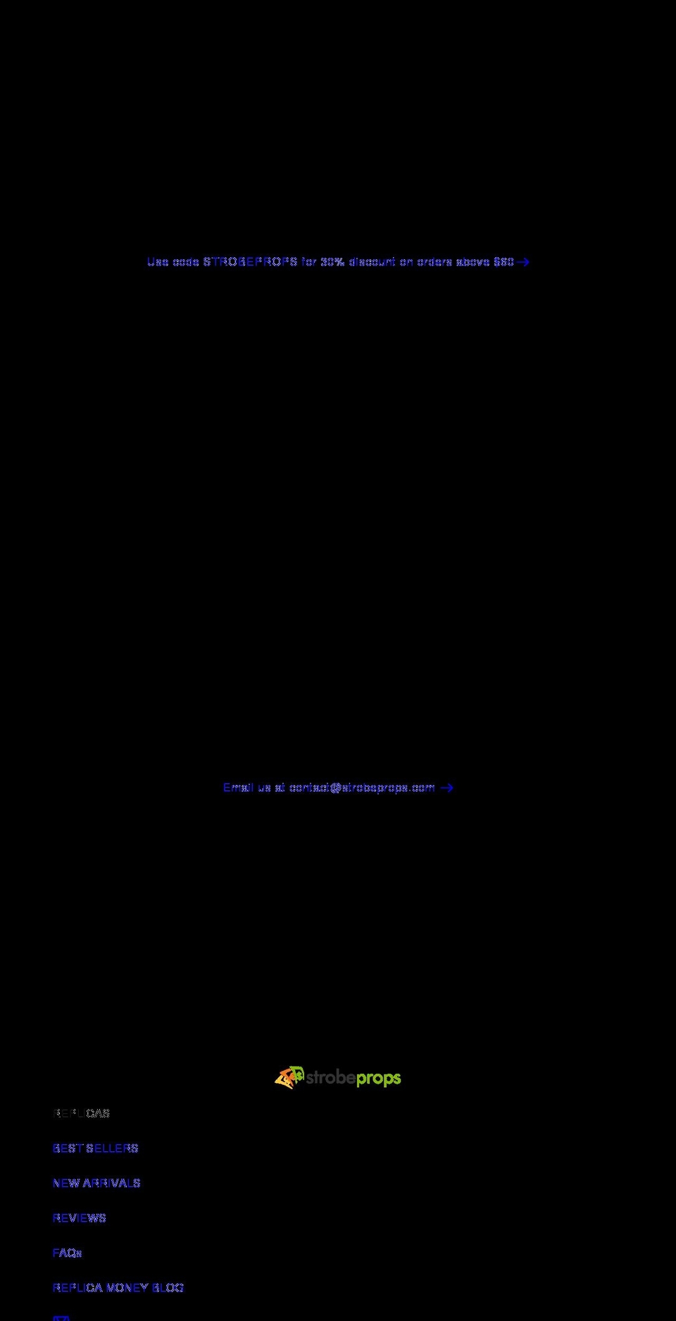 strobeprops.com shopify website screenshot
