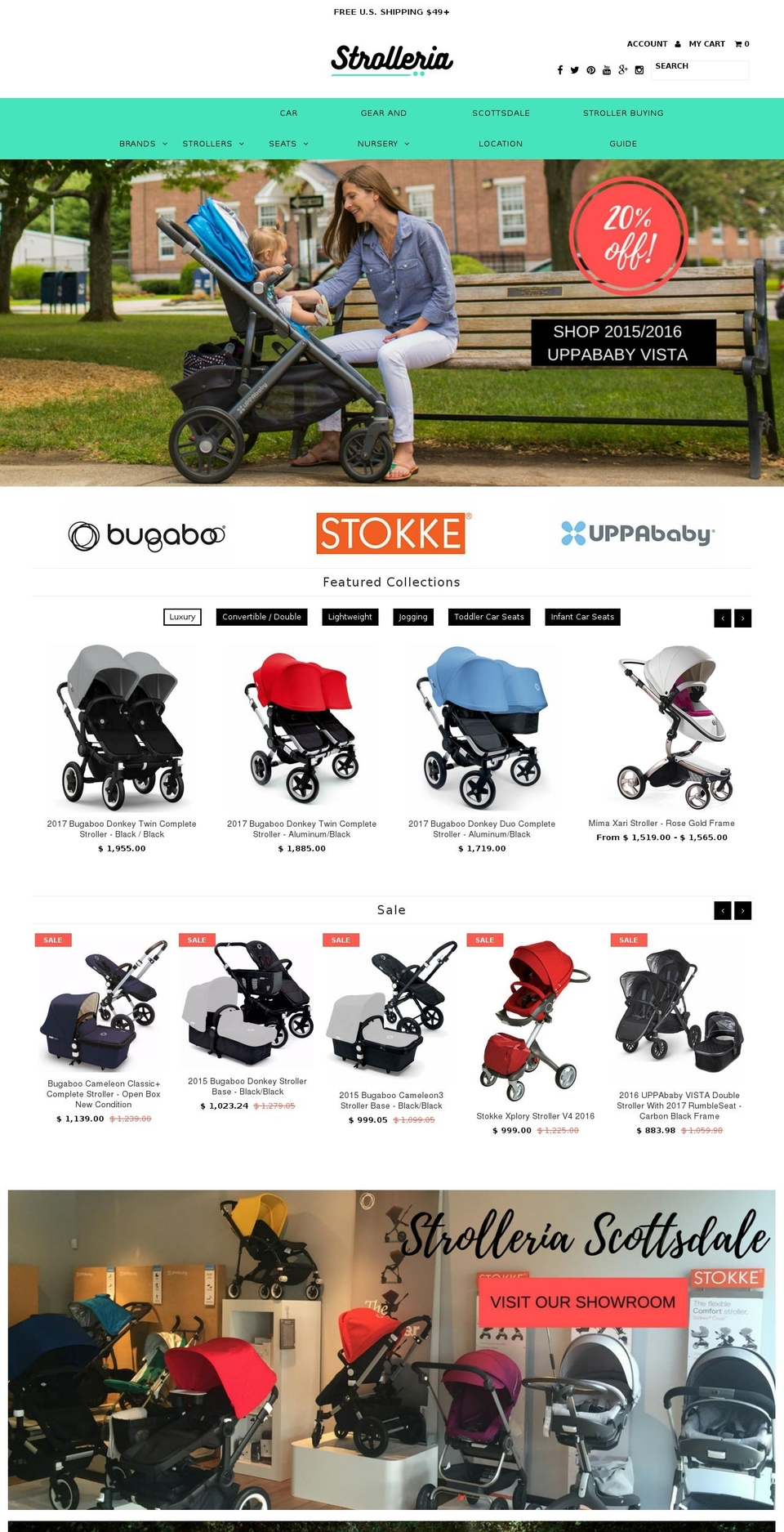 strolleria.com shopify website screenshot