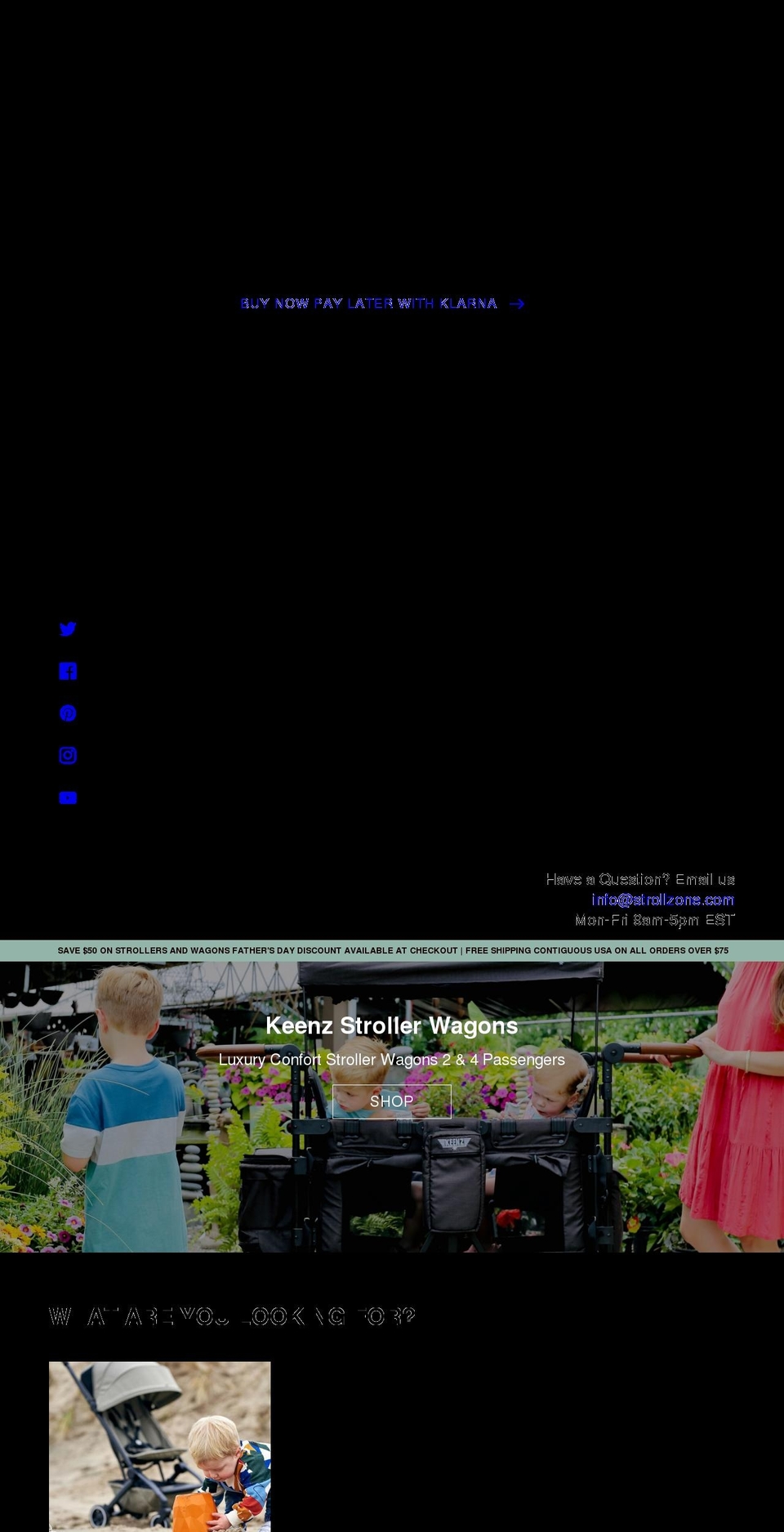 strollzone.com shopify website screenshot
