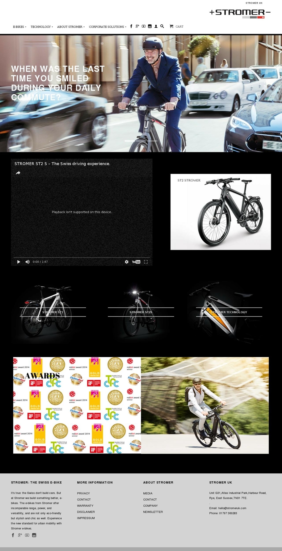 stromergb.com shopify website screenshot