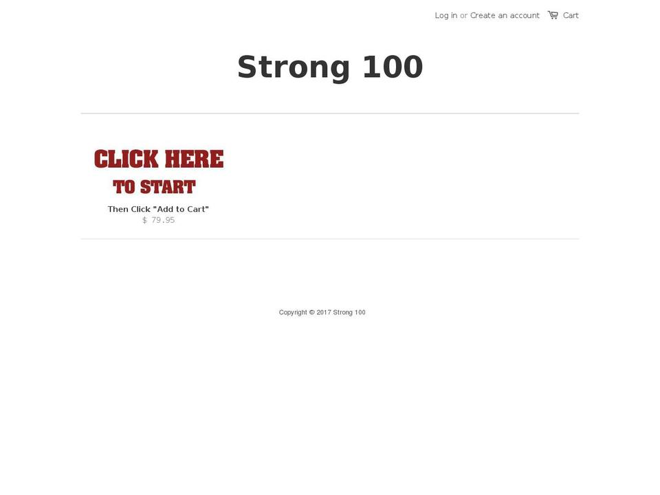 strong100.com shopify website screenshot