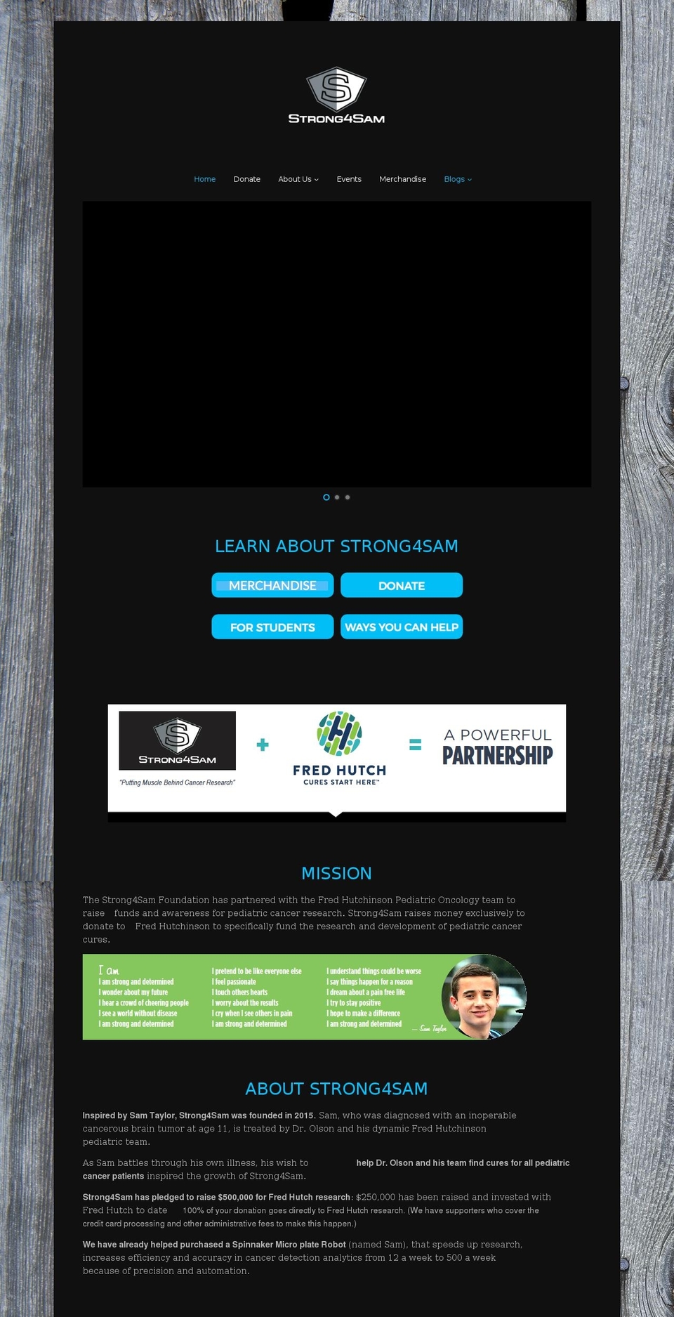 strong4sam.com — Shopify storefront screenshot