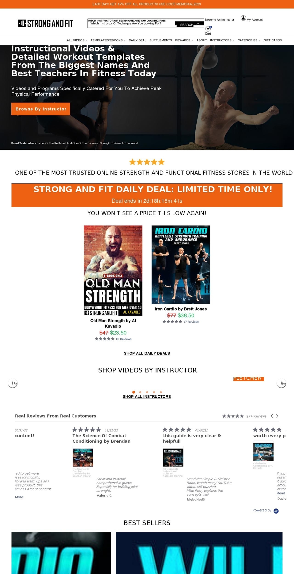 strongandfit.com shopify website screenshot