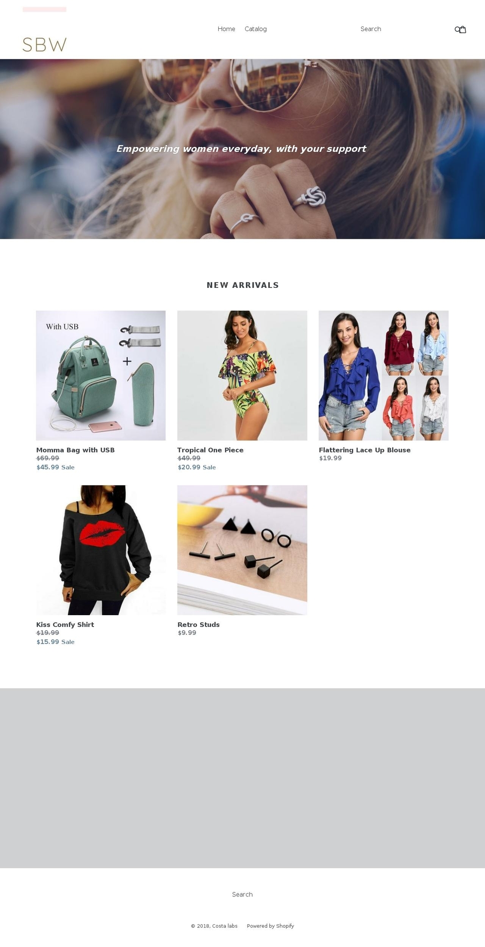 strongbeautifulwoman.com — Shopify storefront screenshot