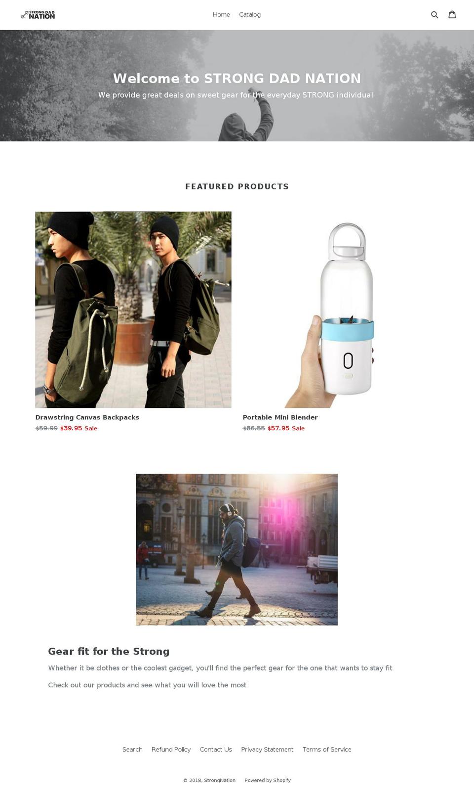 strongdadnation.com — Shopify storefront screenshot