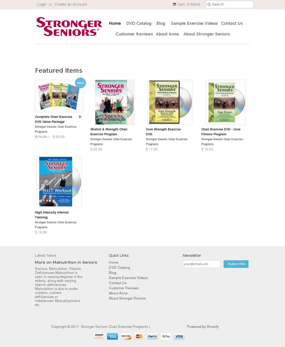 strongerseniors.com shopify website screenshot