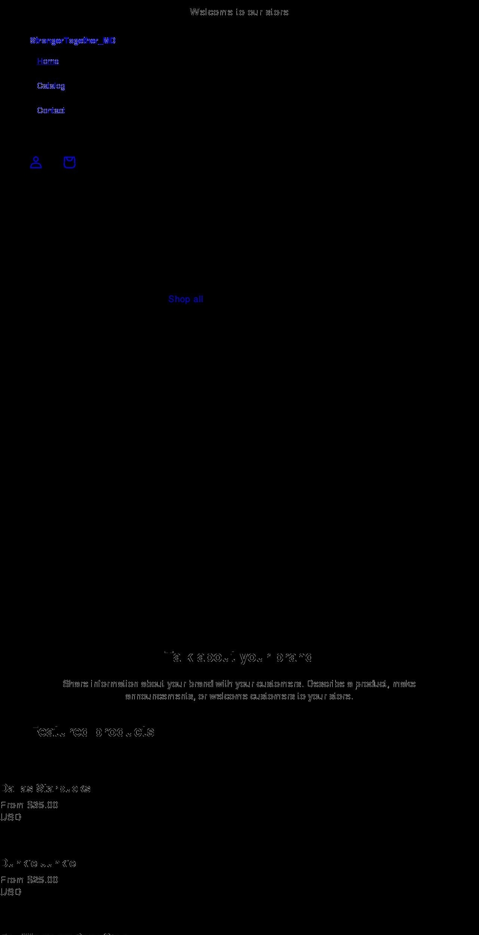 strongertogethermddesign.com shopify website screenshot