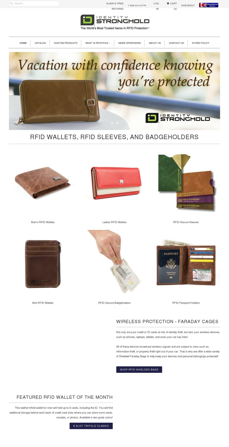 strongholdid.com shopify website screenshot
