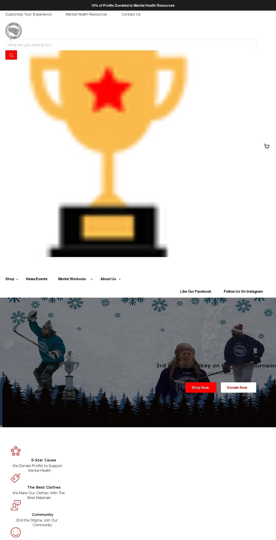 strongmindapparel.com shopify website screenshot