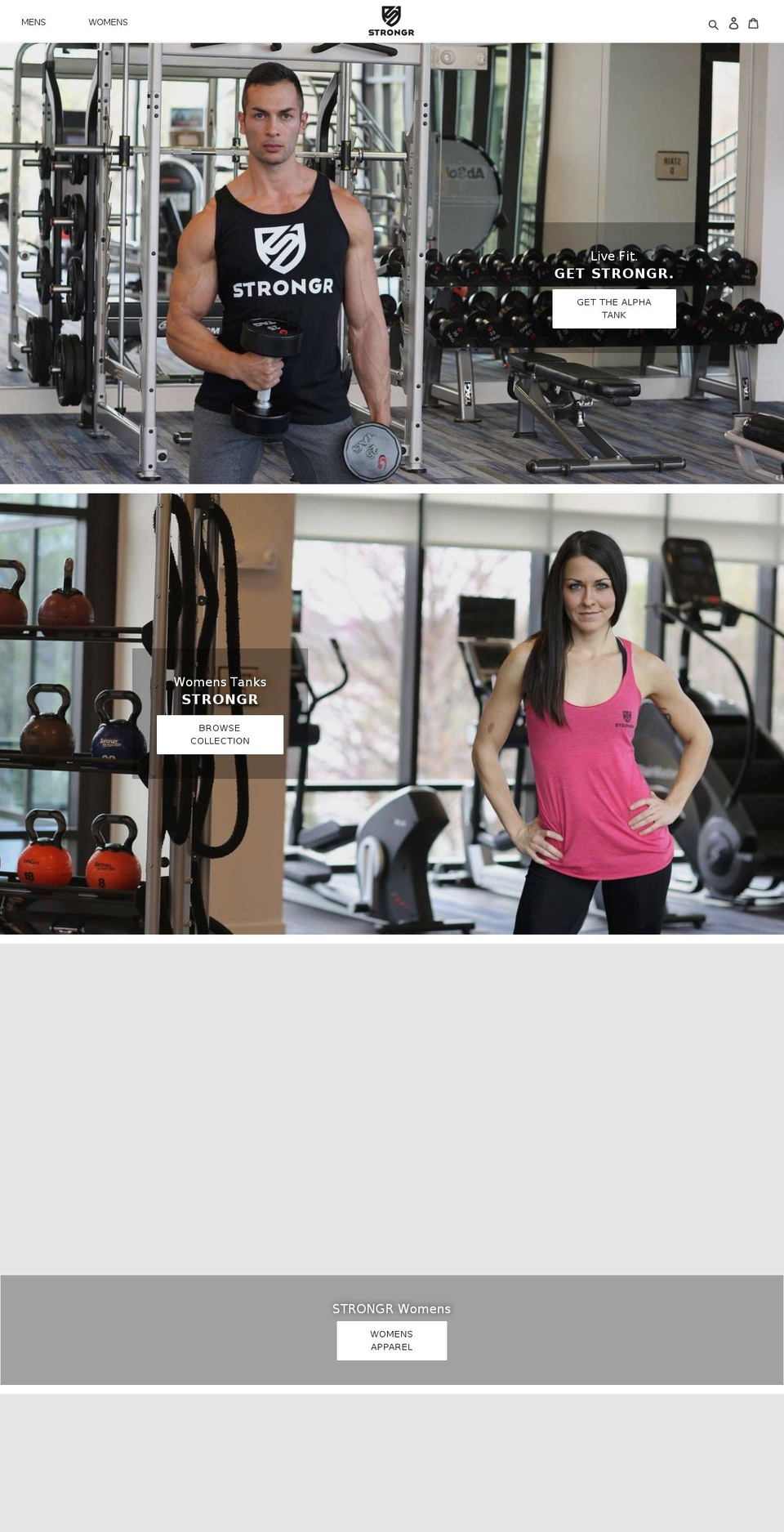 strongrwear.com — Shopify storefront screenshot