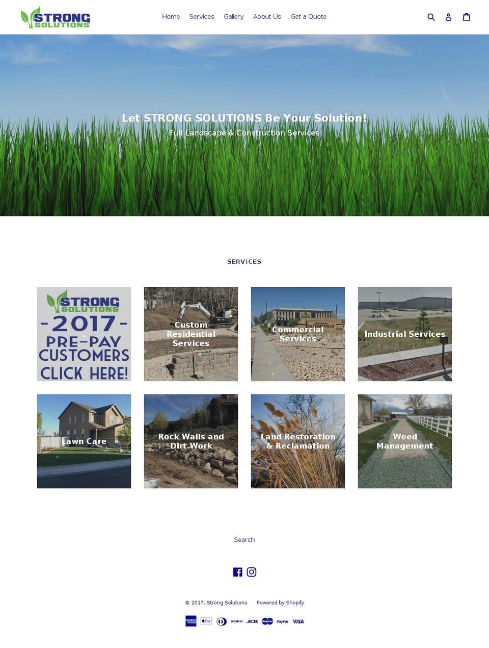 strongsolutions-utah.com shopify website screenshot