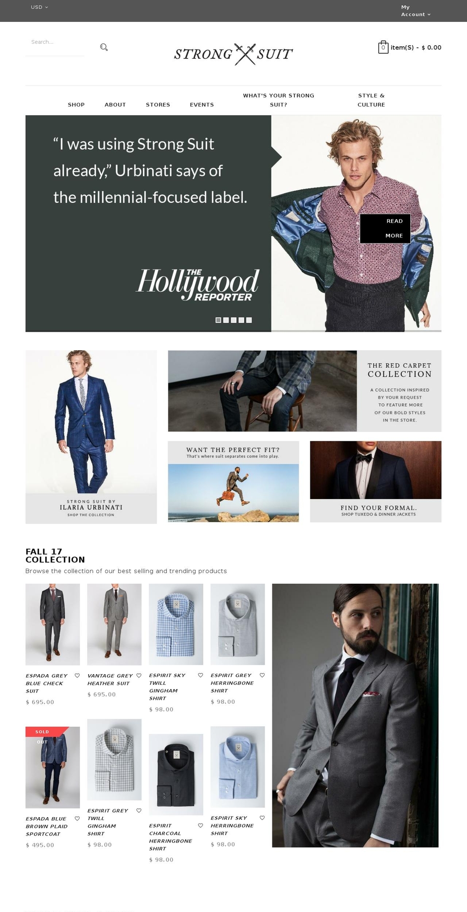 strongsuit.clothing shopify website screenshot