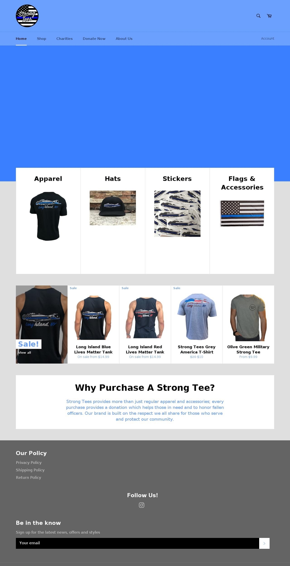 strongteesusa.com — Shopify storefront screenshot