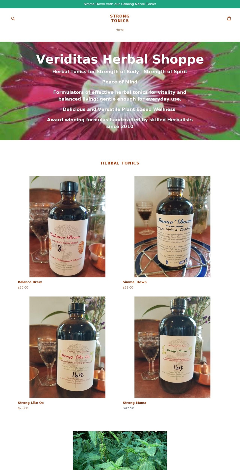 strongtonics.com — Shopify storefront screenshot