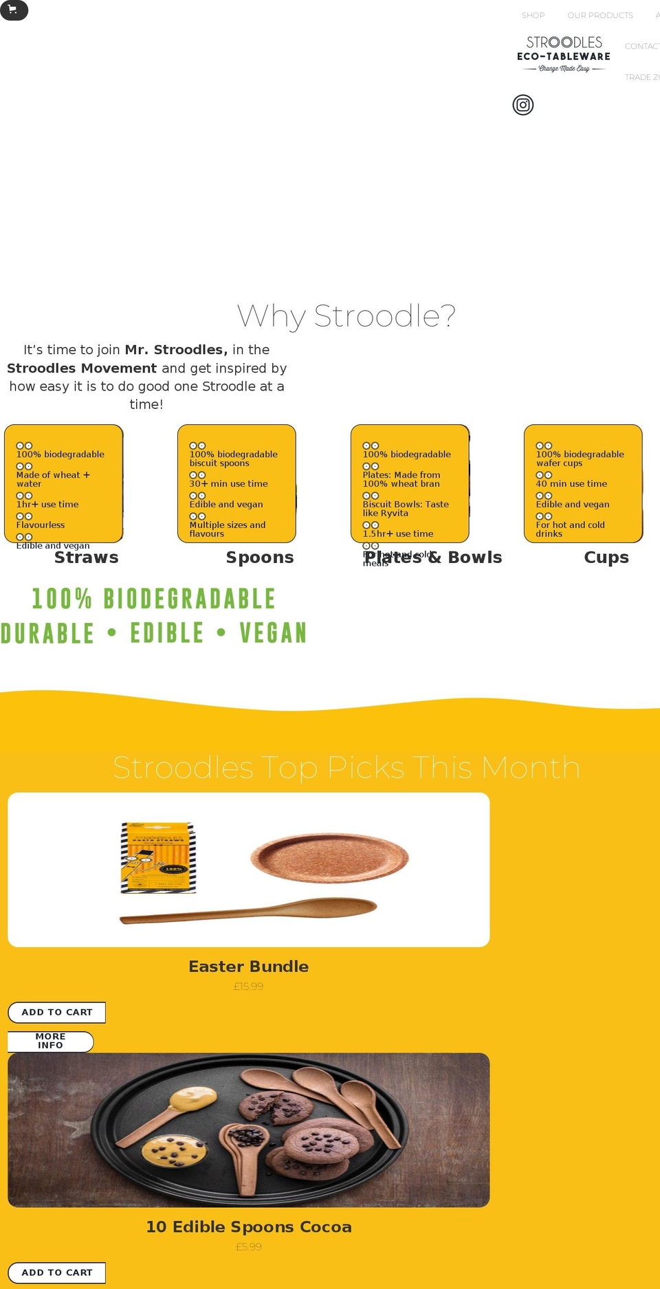 stroodles.co.uk shopify website screenshot