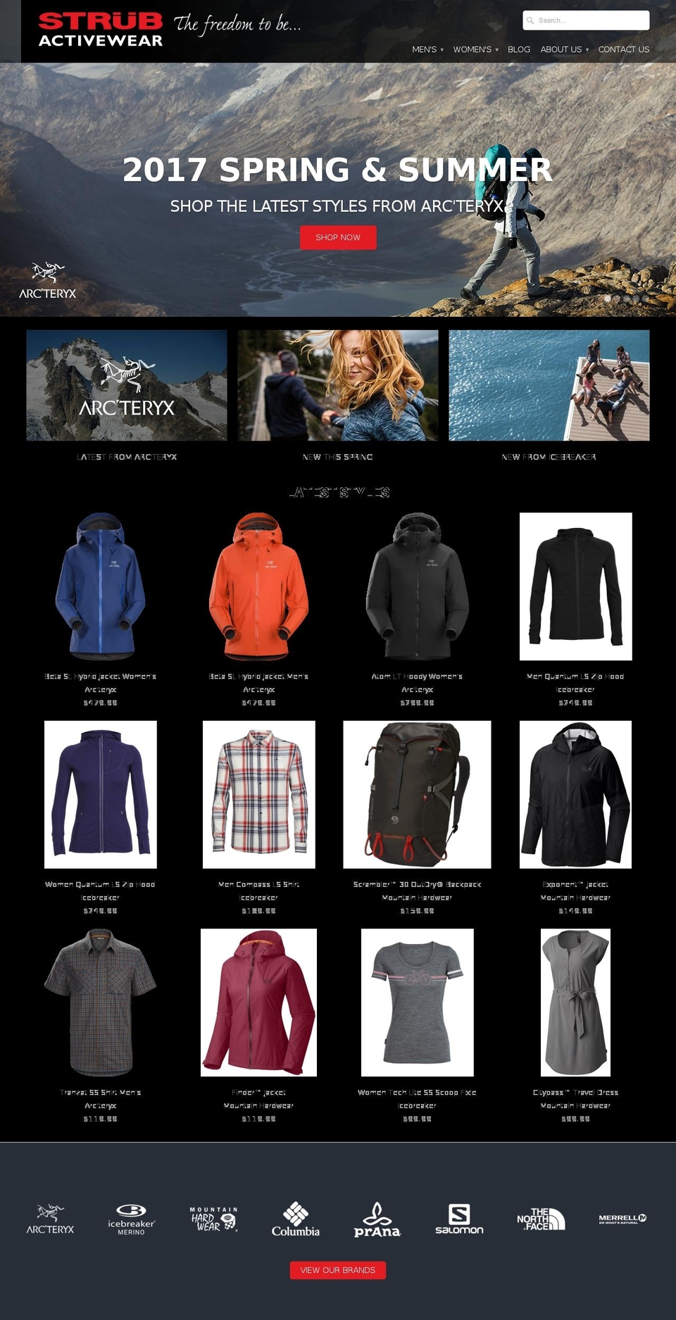 strubactivewear.com shopify website screenshot