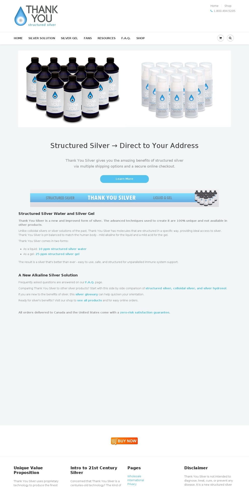structuredsilver.com shopify website screenshot