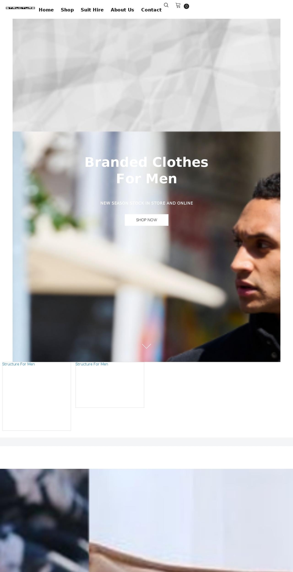 structureformen.co.nz shopify website screenshot