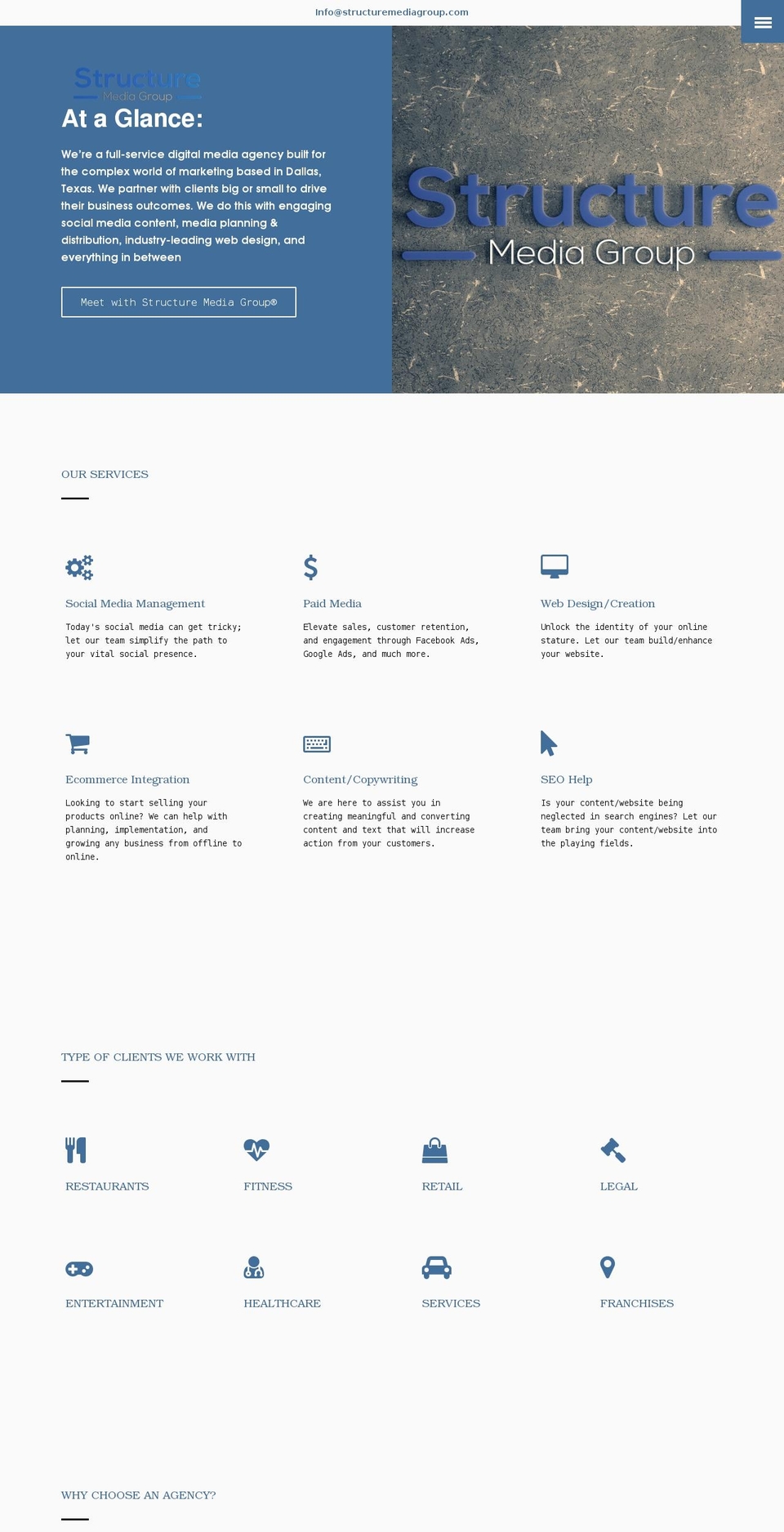 structuremediagroup.com shopify website screenshot