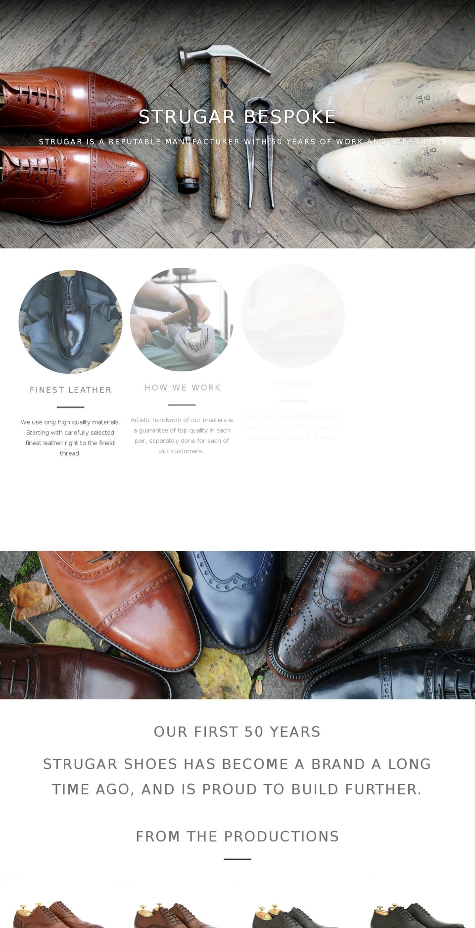 strugarshoes.com — Shopify storefront screenshot