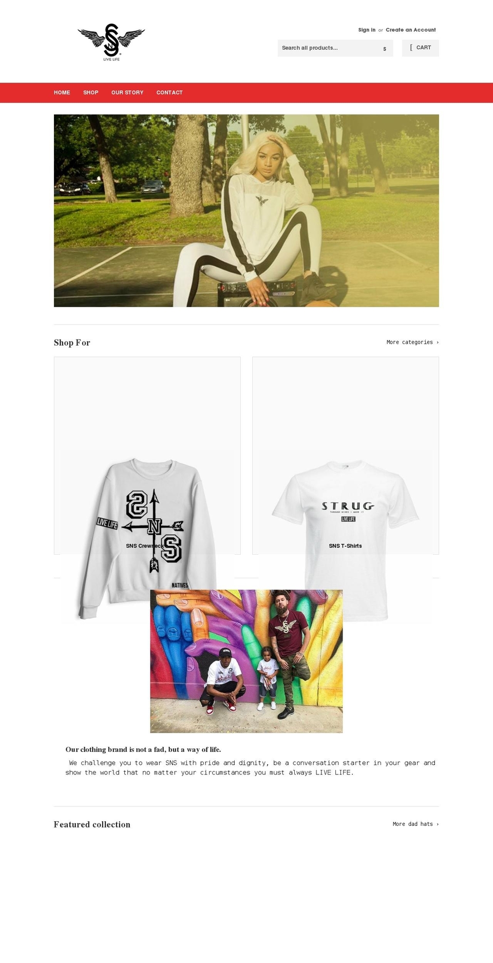 strugglenstrife.com shopify website screenshot