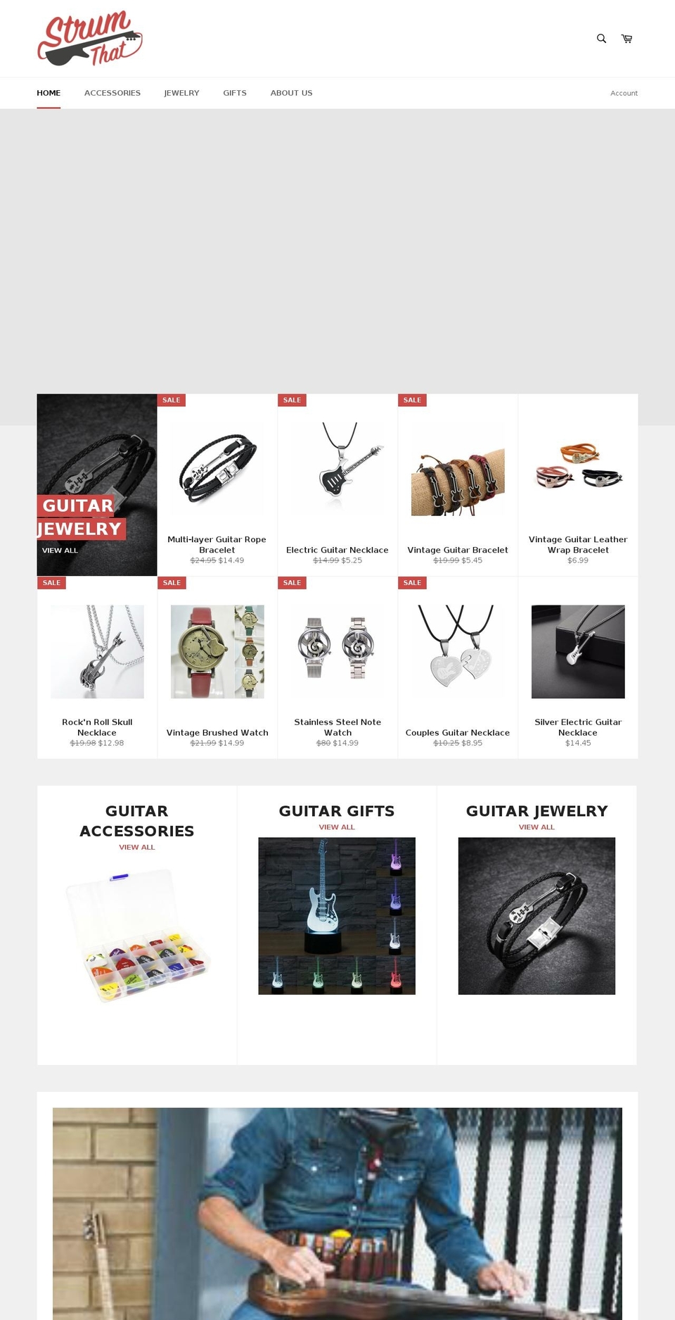 strumthat.com shopify website screenshot