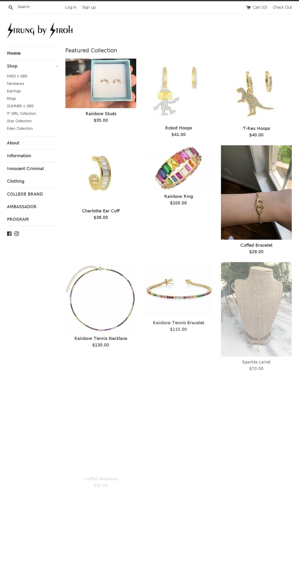 strungbystroh.net shopify website screenshot