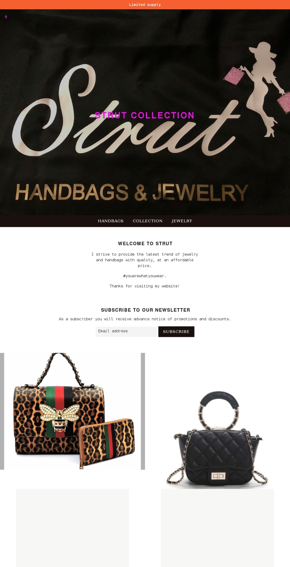strut2mpress.com shopify website screenshot