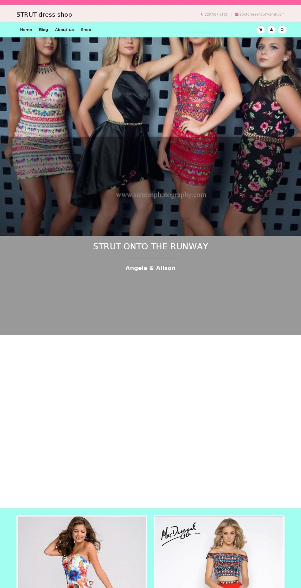 strutdressshop.com — Shopify storefront screenshot