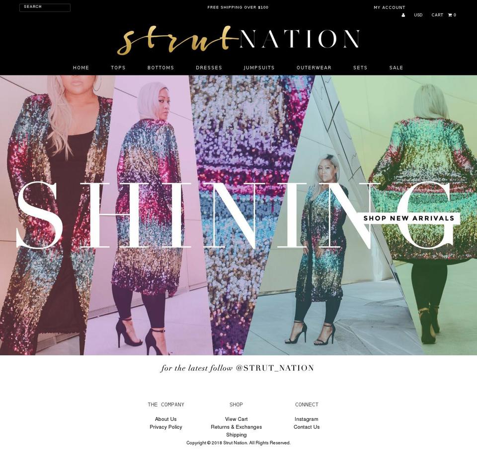 strutnationus.com — Shopify storefront screenshot