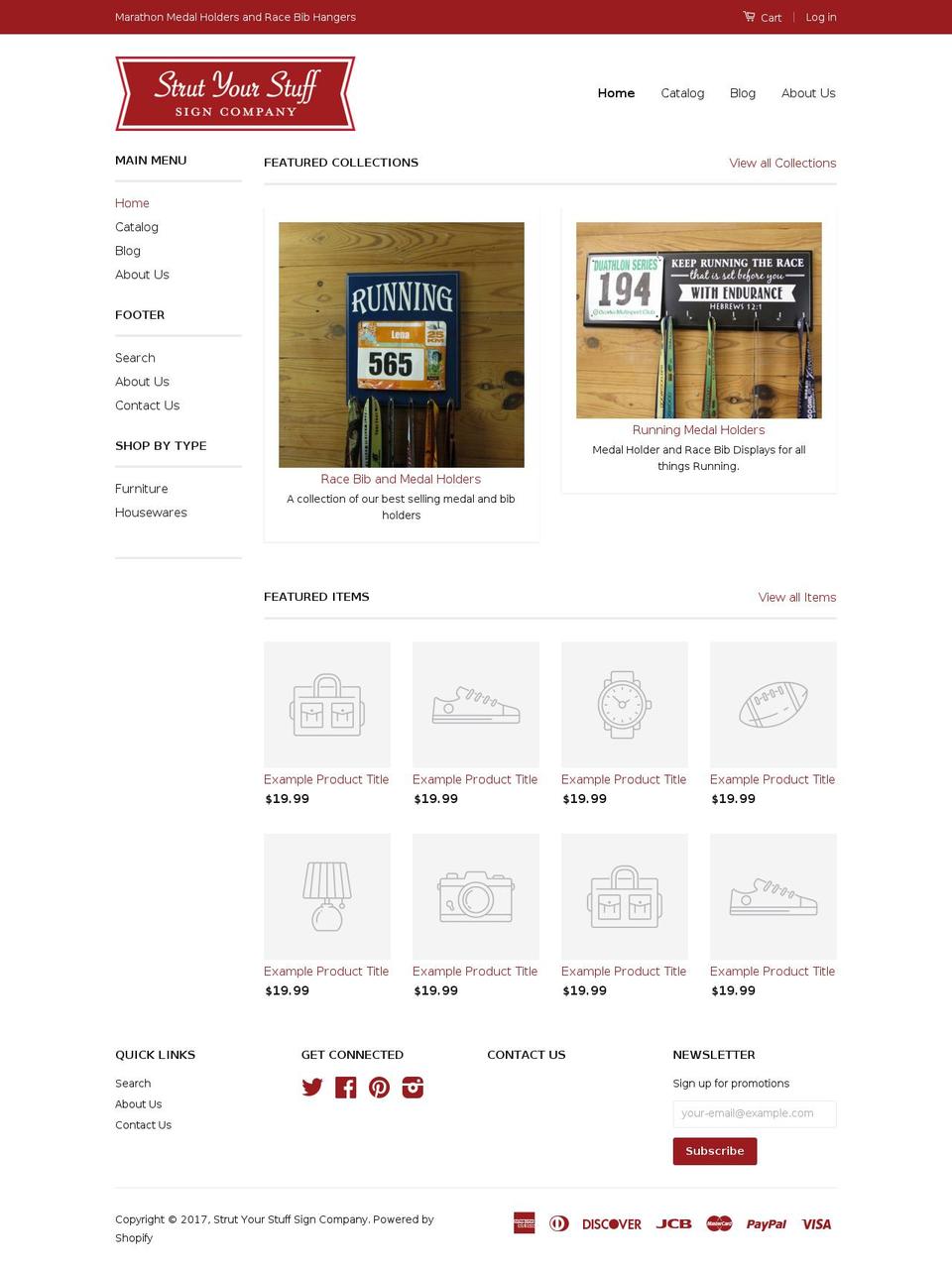 strutyourstuffsignshop.com shopify website screenshot
