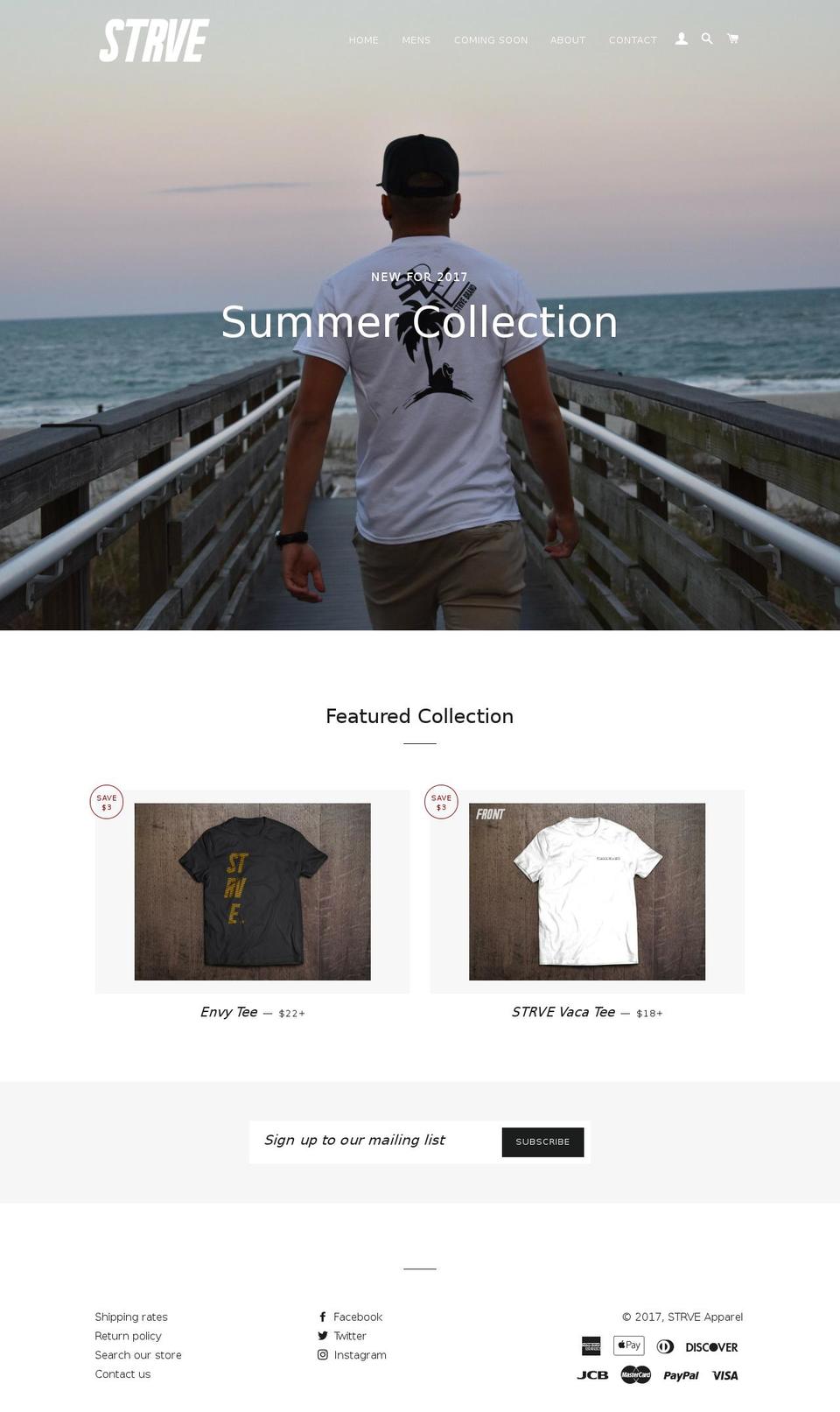strve.com shopify website screenshot