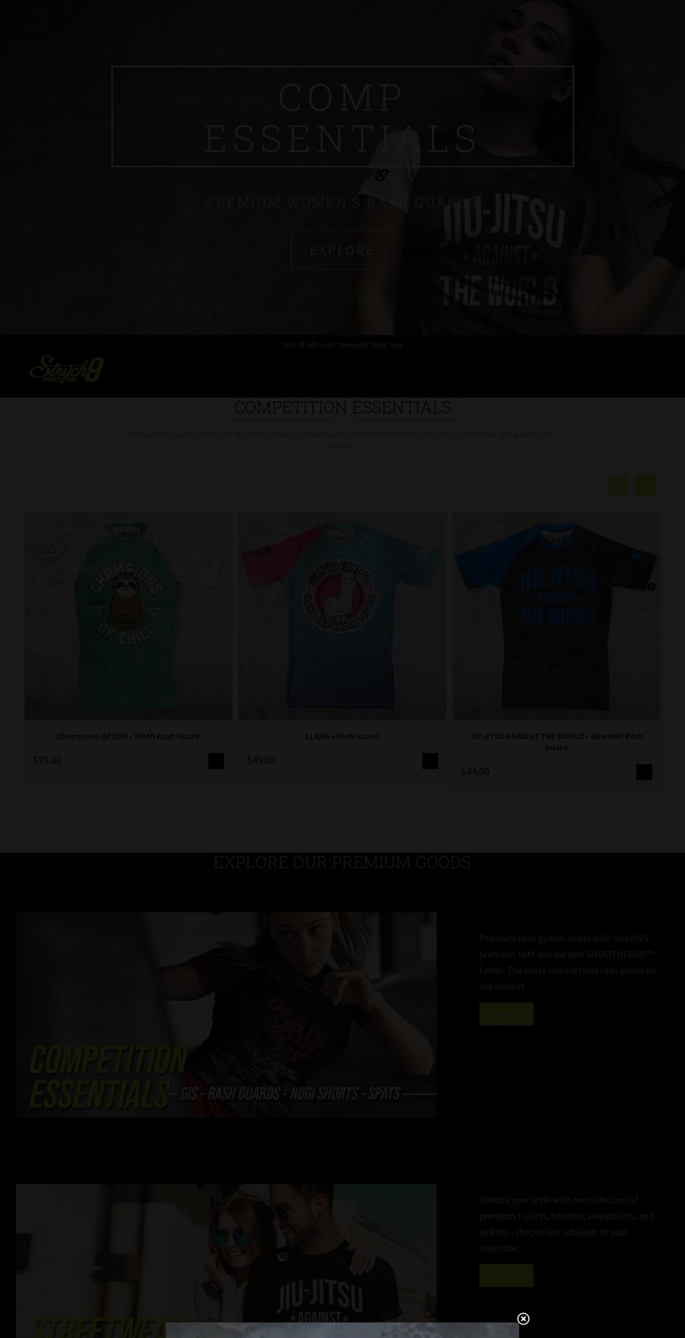 strych9fightco.com — Shopify storefront screenshot