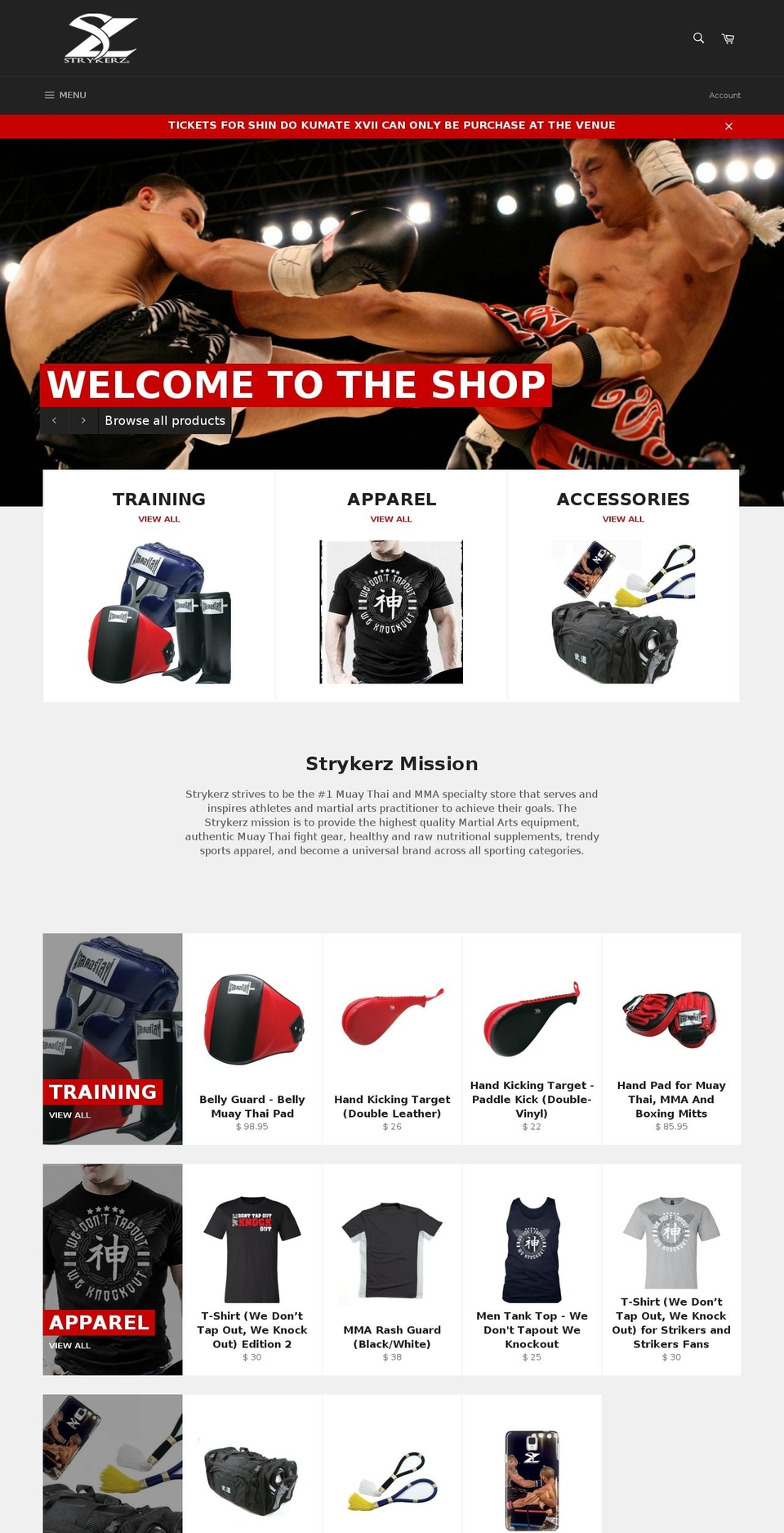 strykerz.com shopify website screenshot