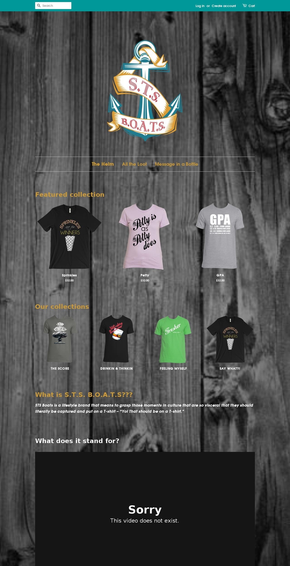 stsboats.com — Shopify storefront screenshot