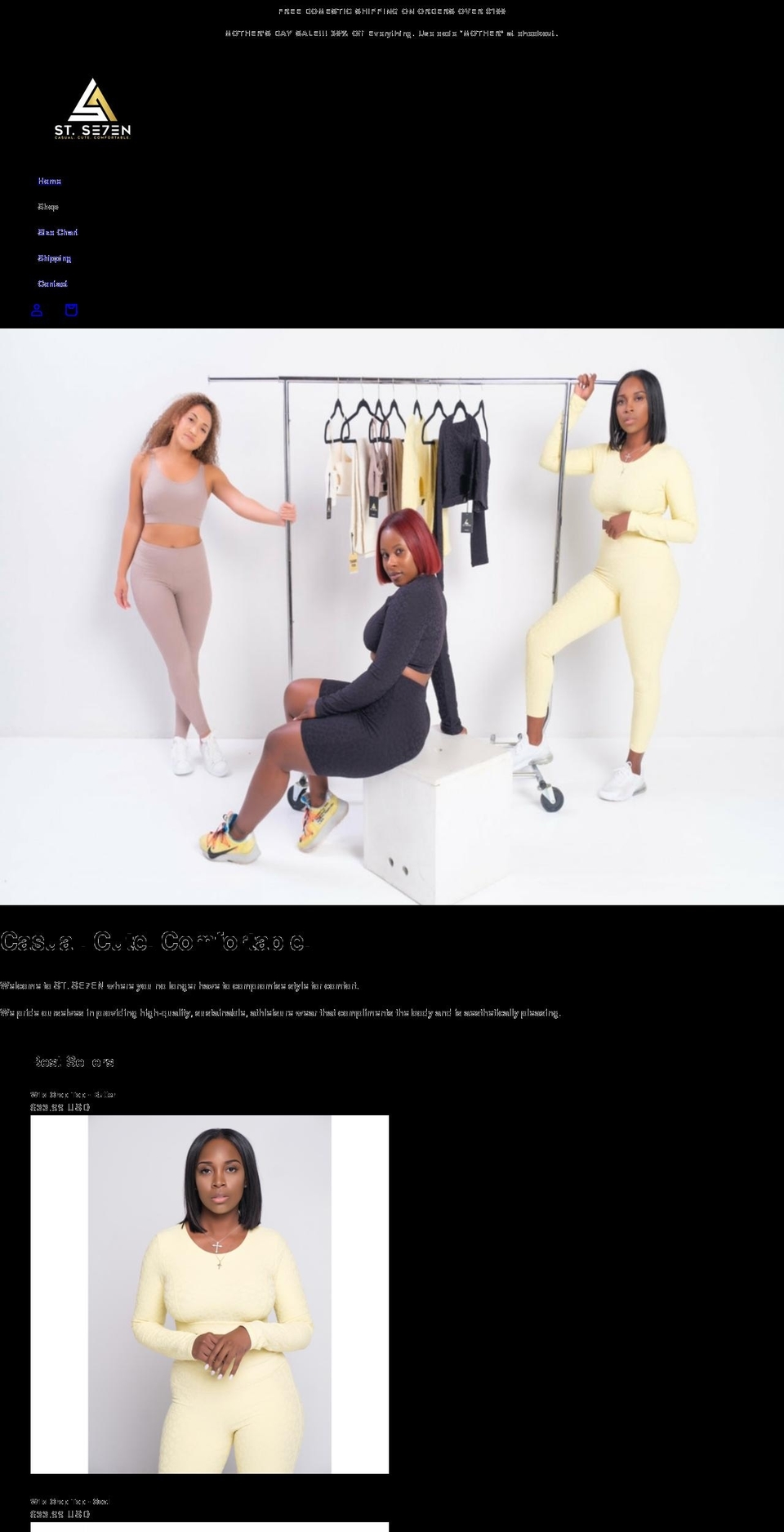 stse7en.com shopify website screenshot