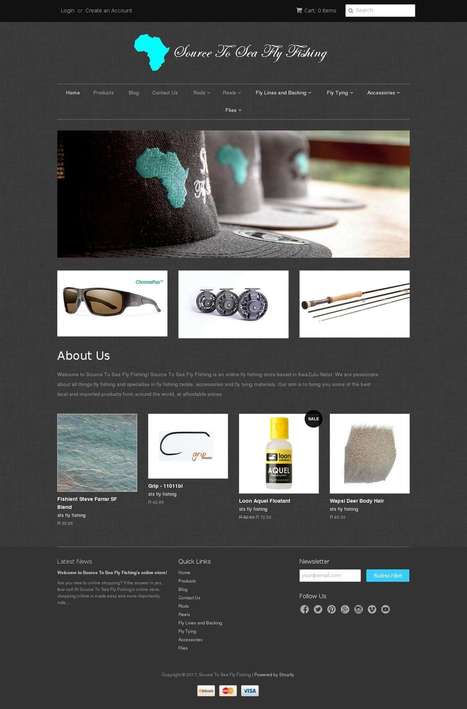 stsflyfishingshop.com shopify website screenshot