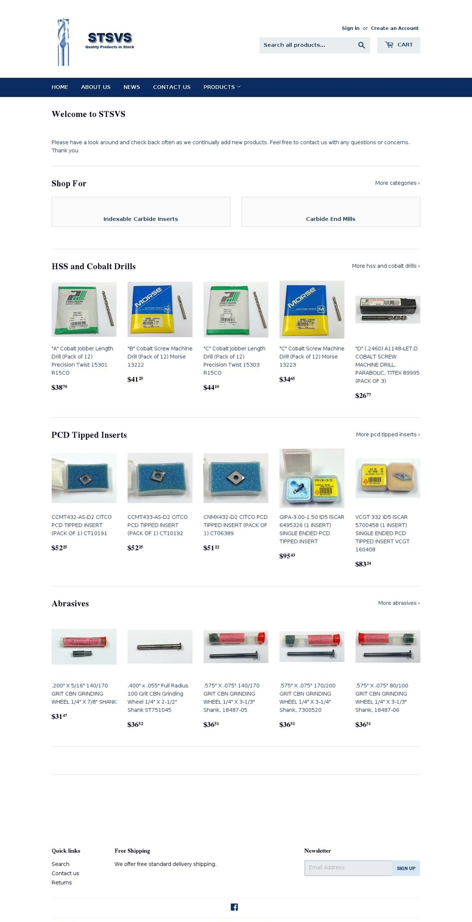 stsvs.com — Shopify storefront screenshot