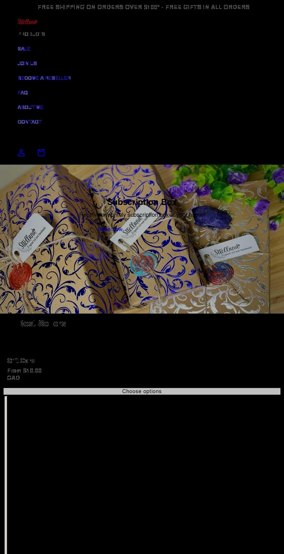 sttelland.com shopify website screenshot