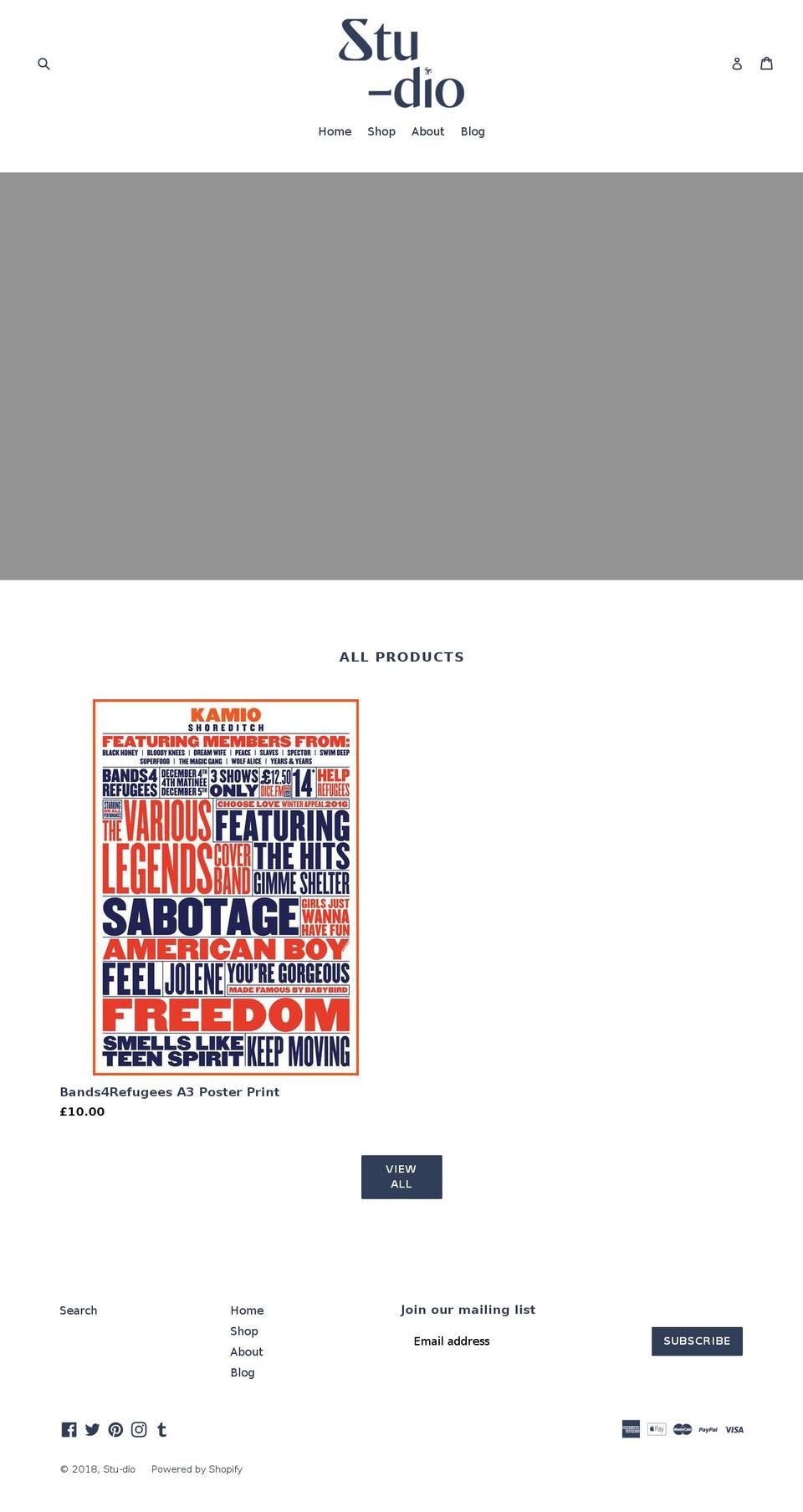 stu-diolondon.com — Shopify storefront screenshot
