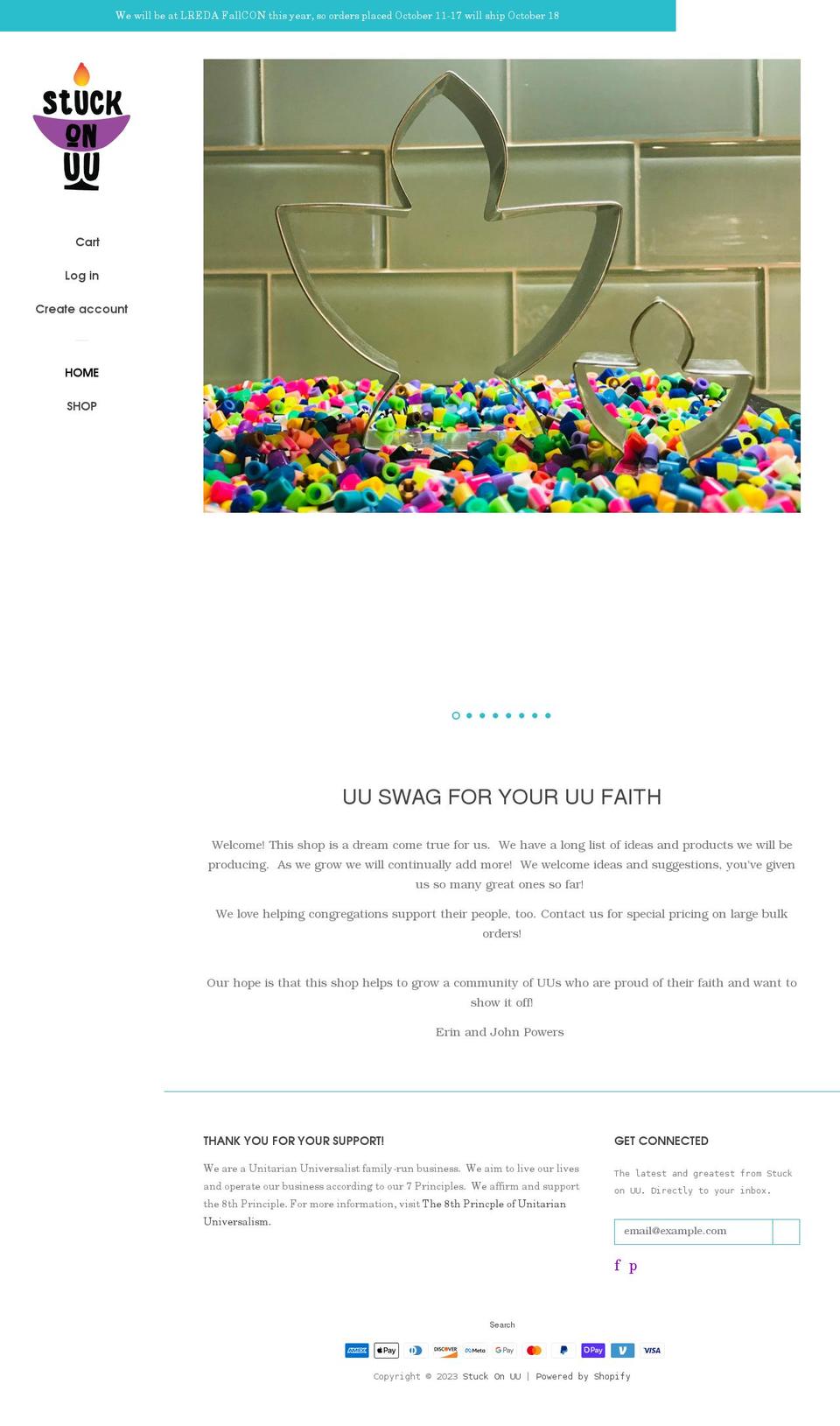 stuckonuu.com shopify website screenshot