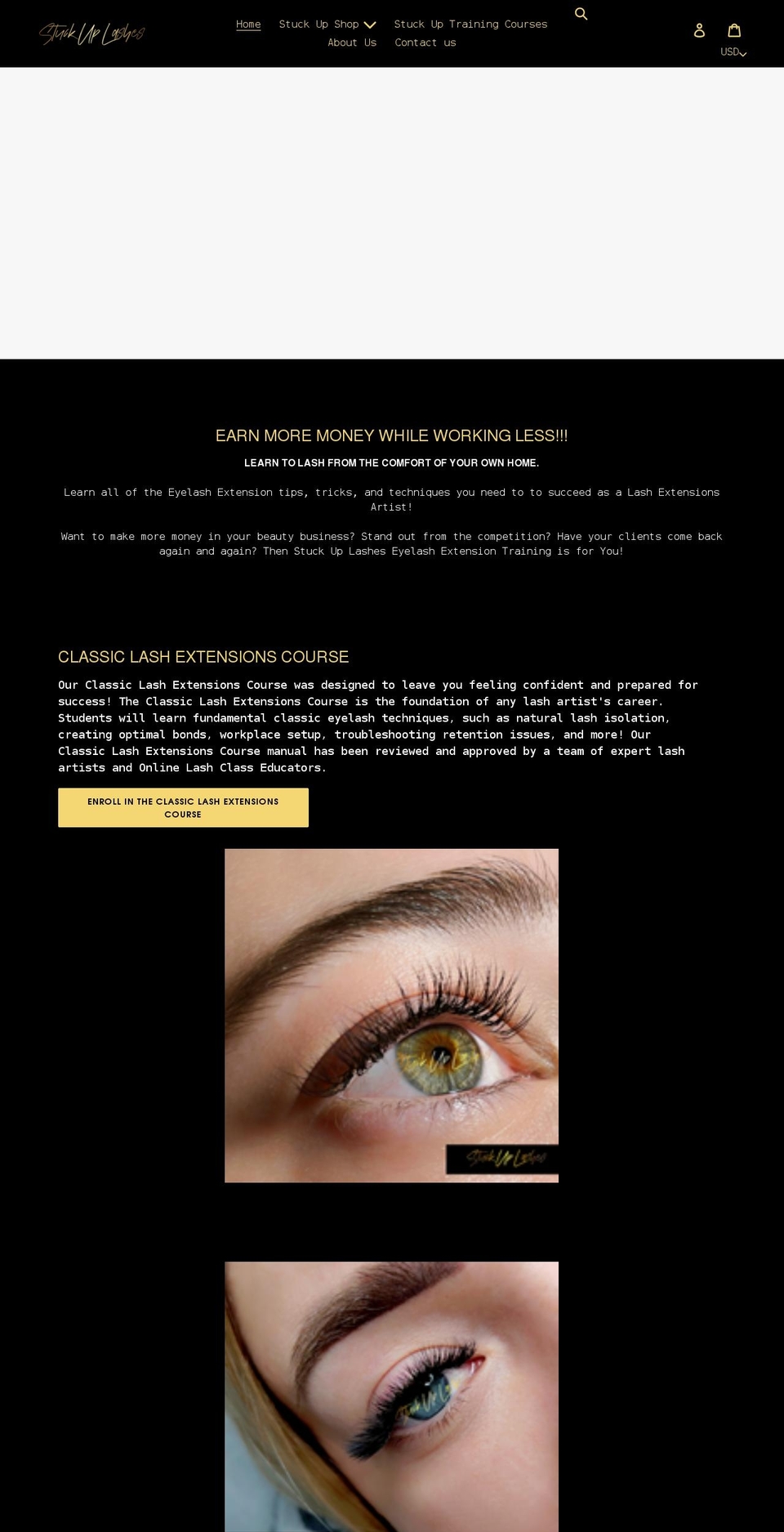 stuckuplashes.com shopify website screenshot