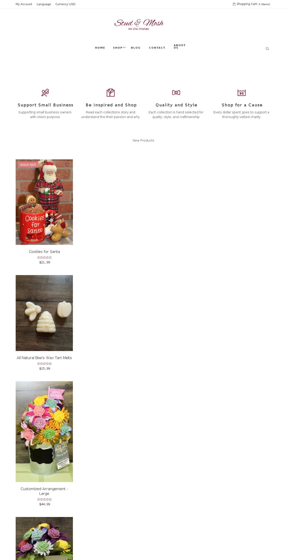 studandmosh.com — Shopify storefront screenshot