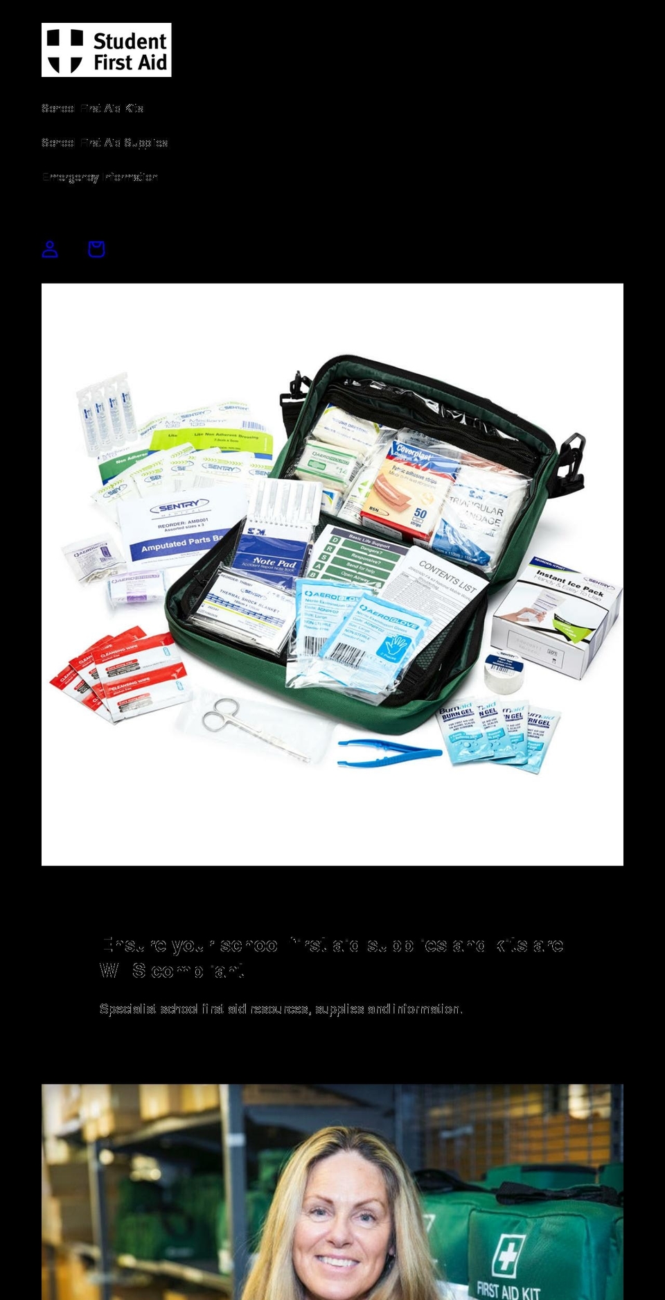 studentfirstaid.com.au shopify website screenshot