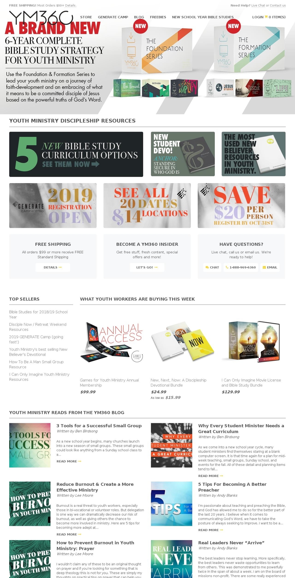 YM360 - Production V1 Shopify theme site example studentministryevangelism.com