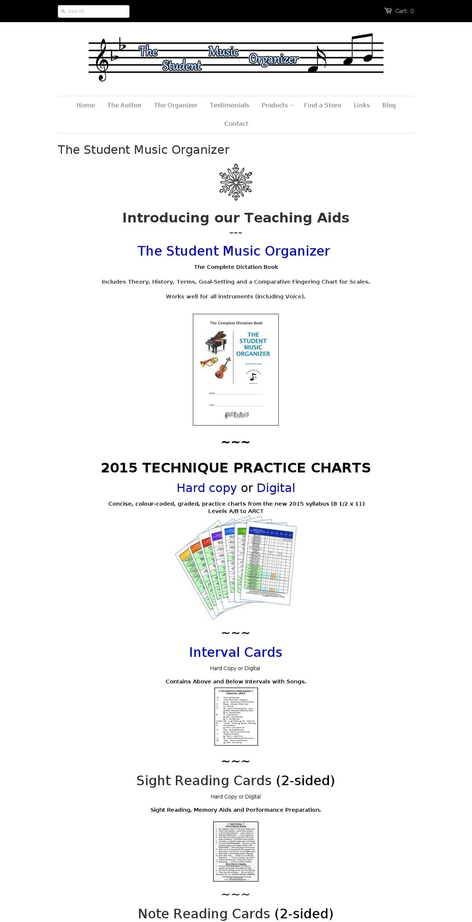 studentmusicorganizer.com shopify website screenshot