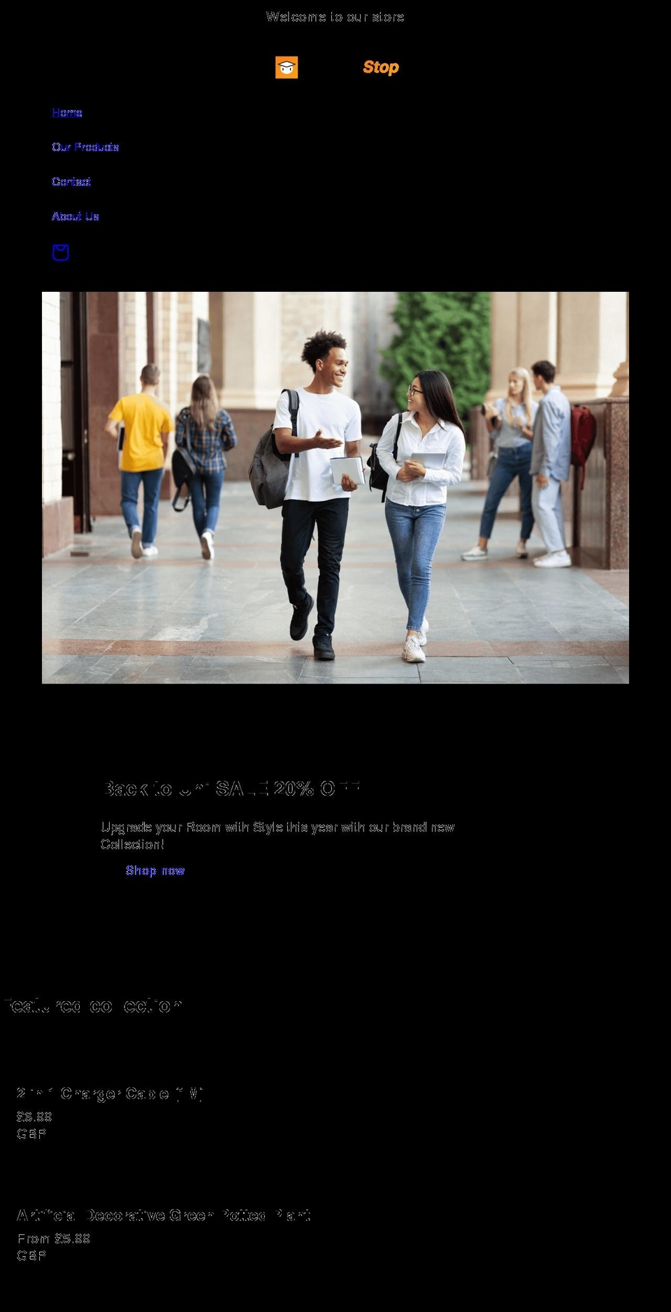 studentstop.co.uk shopify website screenshot