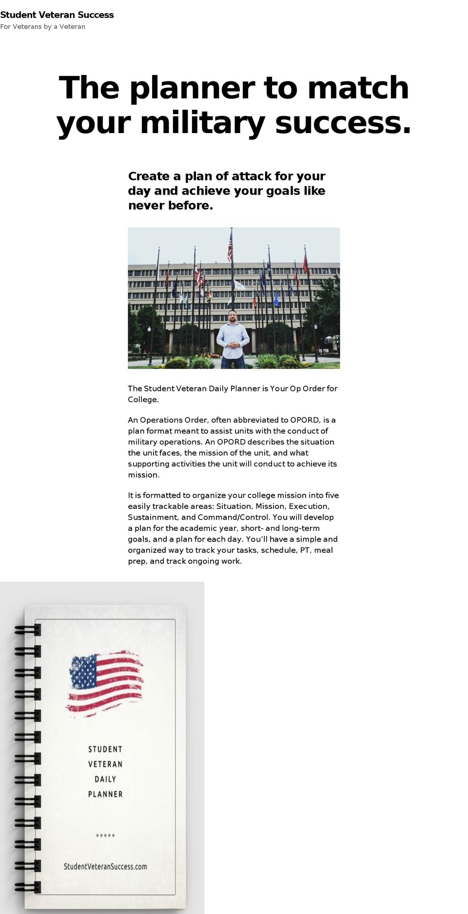 studentveteransuccess.com — Shopify storefront screenshot