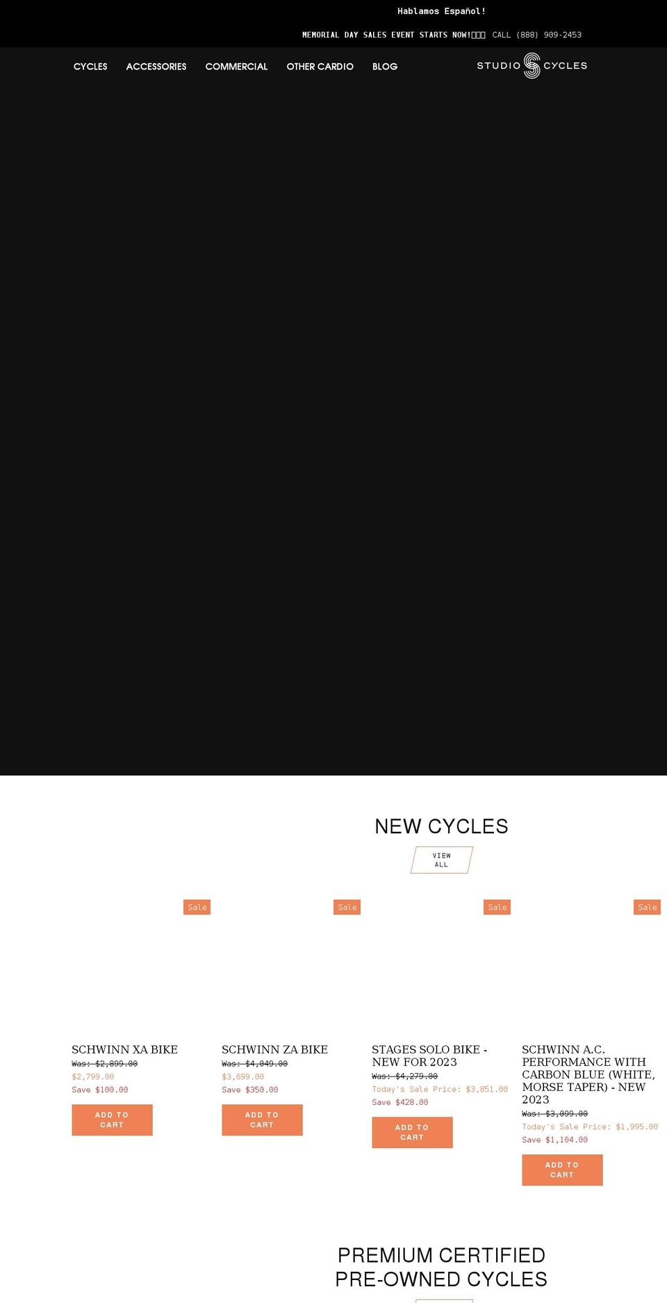 studio-cycles.com shopify website screenshot
