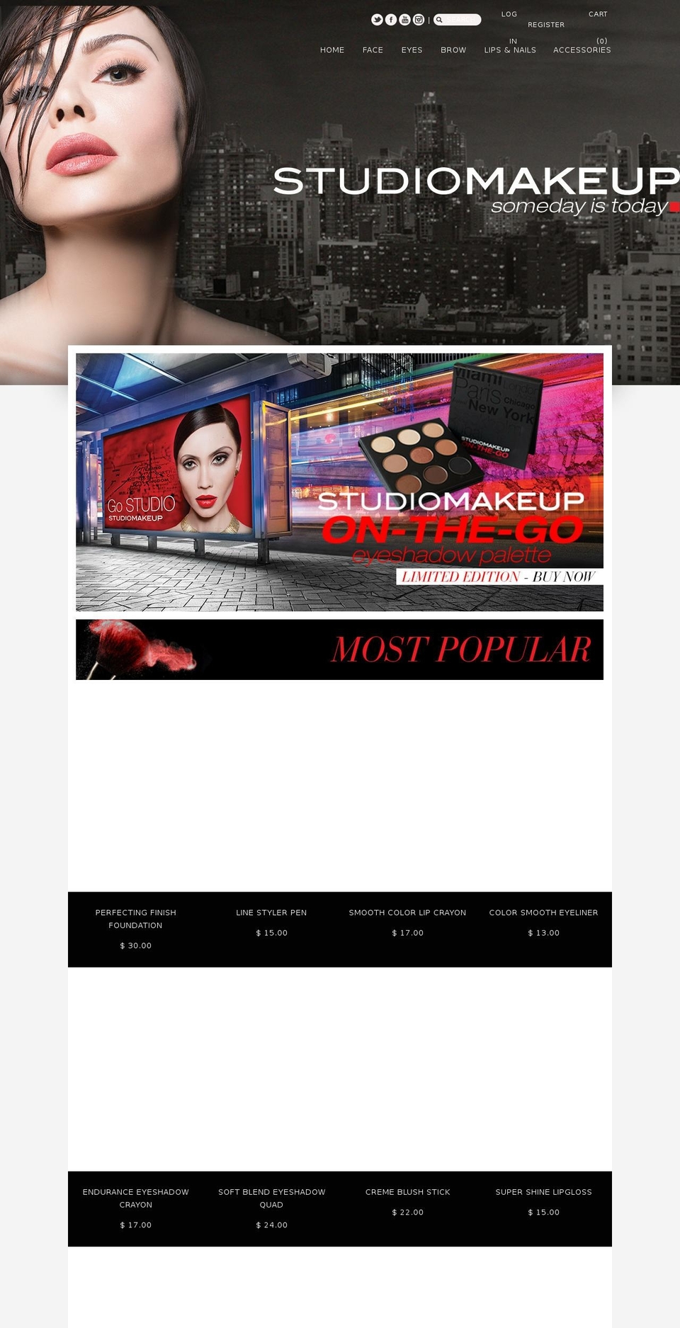 studio-makeup.com shopify website screenshot
